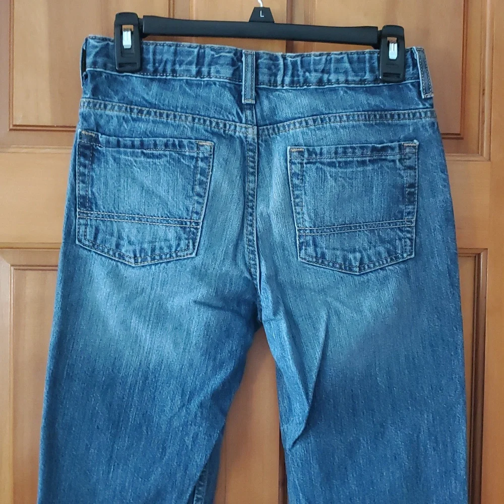 Arizona Jean Co Boys Size 18 Slim Medium Wash Straight Leg‎ Blue Denim Jeans